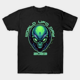 UFO Day 2023 Head of an Alien Monster T-Shirt